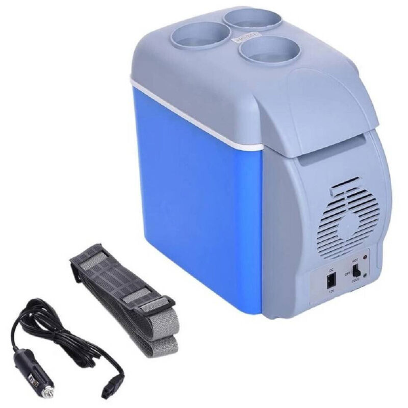 Trade Shop - Mini tragbarer Kühlschrank 7,5 Liter 12 V Kühlschrank Lebensmittelwärmer Auto Boot Camper -