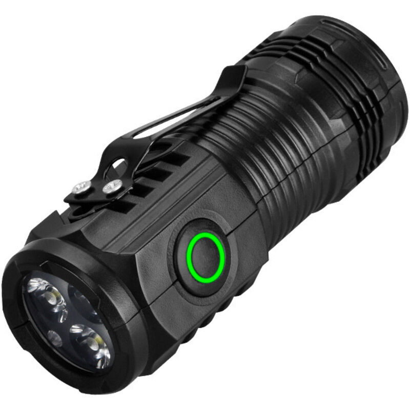 Mini-USB-C-Taschenlampe mit 3 Leuchtmodi, kleine, leistungsstarke LED-Taschenlampe mit hoher Helligkeit, taktische Taschenlampe mit Clip, kompakte,
