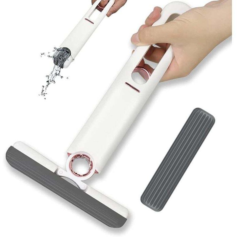 Mini Vadrouille de Nettoyage - Mini Vadrouille Portable - Mini Vadrouille Mains Libres - Vadrouille Auto,avec Fonction D'essorage,pour