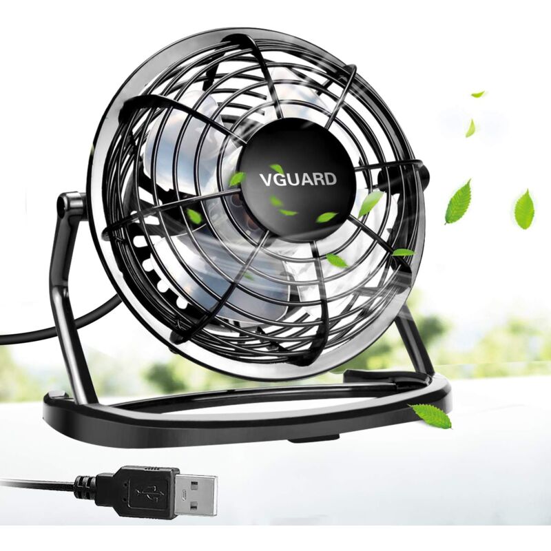 Mini-Ventilator, USB-Ventilator, 360-Grad-Drehung, 4 Zoll tragbar, leiser Schreibtisch-/Tischventilator für PC-Tisch, Kinderwagen, Zuhause, Büro,