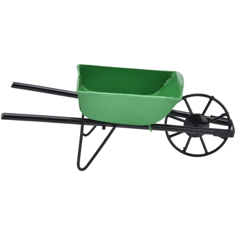 Miniatur-Gartenwagen im Maßstab 1:12 für Puppenhaus, Feengartenmöbel-Accessoire und Werkzeug