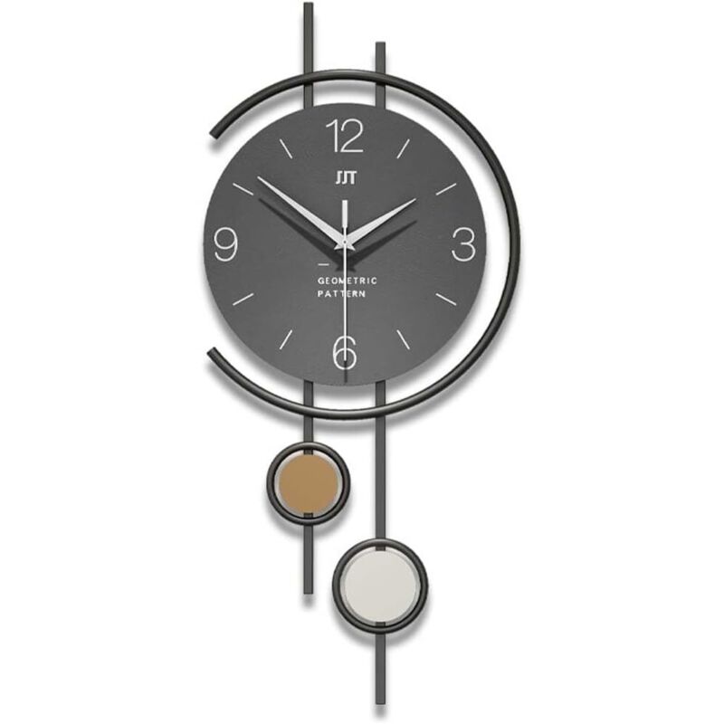 Minimalistische, kreative Wanduhr mit Metallrahmen, dekorative Wanduhr, 25 x 25 cm, geräuschlos, nicht tickend, batteriebetrieben