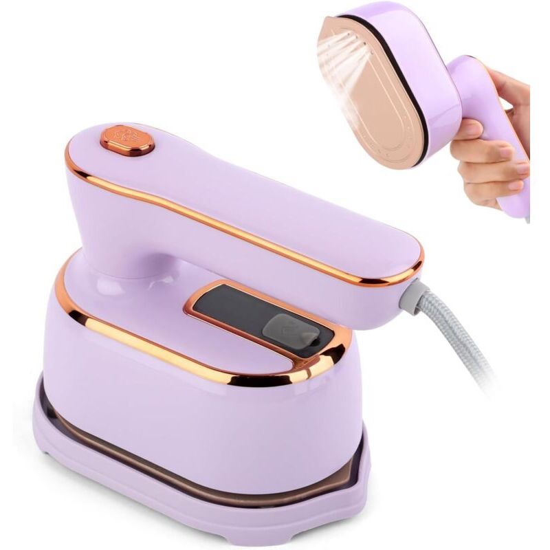 Mini-Reisebügeleisen, 1000 W, tragbares 2-in-1-Dampfbügeleisen für trockene und feuchte Wäsche, Schnelldampf in 20 Sekunden, 100-ml-Wassertank