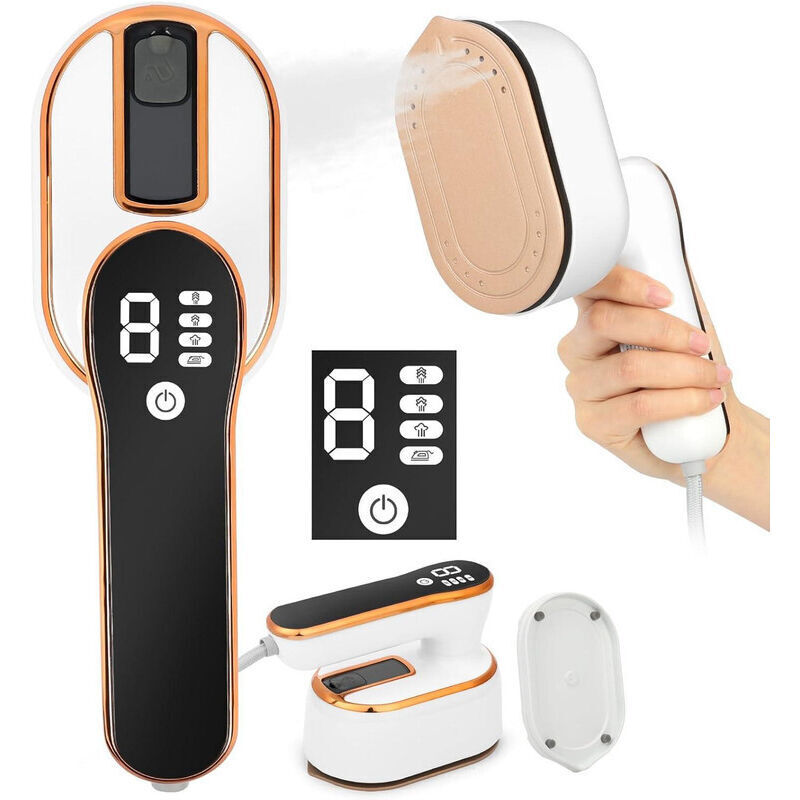 Mini-Reisebügeleisen 1000W, kleines, tragbares und faltbares Bügeleisen mit LED-Bildschirm und 4 Dampfstufen, ideal zum Nähen auf Reisen und zu Hause.