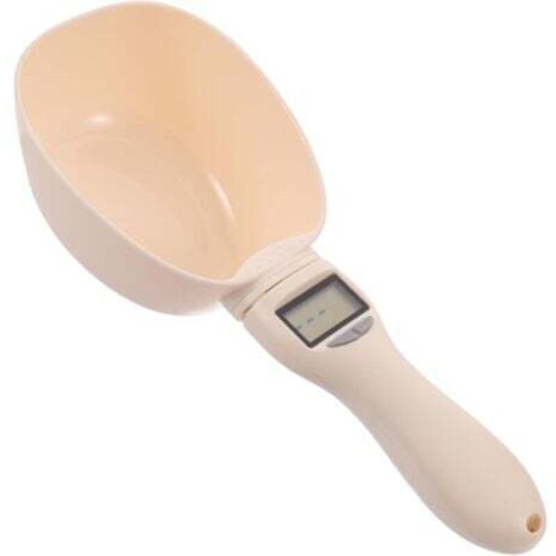 Mit LED-Anzeige, Küchenwaage, Spatel, tragbarem Futterspender – Tierfutter, Wasser, Messbecher, Löffel, Schüssel, 800 g / 0,1 g