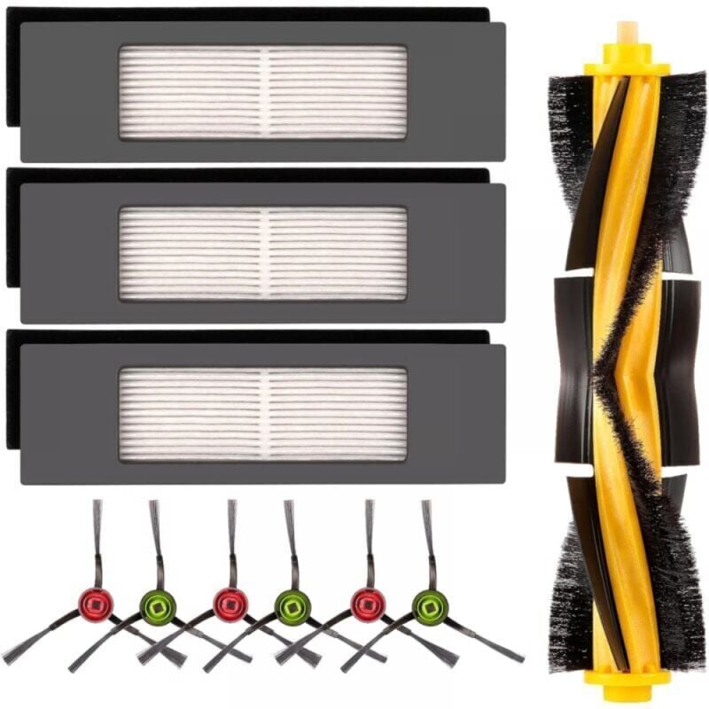 Mit Zubehör für Ecovacs T8/T8 max N8 pro Saugroboter, Saugroboter-Zubehör-Set, Ersatzteile, 1 Hauptbürste, 3 HEPA-Filter, 6 Seitenbürsten Ymyny