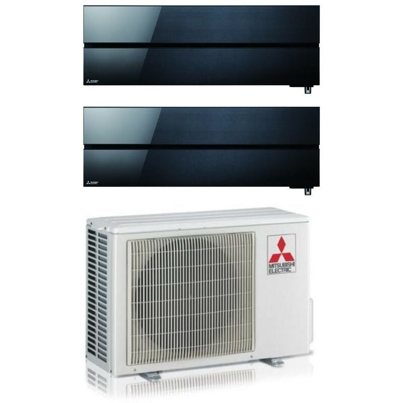 Dual Split Inverter Klimagerät Serie Kirigamine Style msz-ln 12+12 mit MXZ-2F53VF Onyx Schwarz R-32 Wi-Fi Integriert Farbe Schwarz 12000+12000