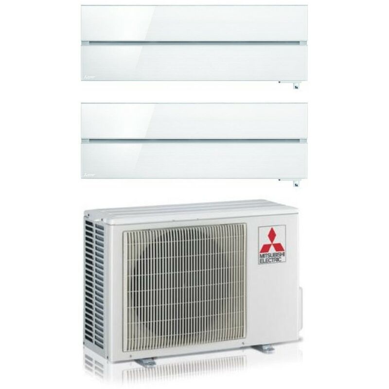 Mitsubishi Electric Dual Split Inverter-Klimagerät Serie Kirigamine Style MSZ-LN 9+12 mit MXZ-2F42VF Pearl White R-32 Wi-Fi Integrated Colour