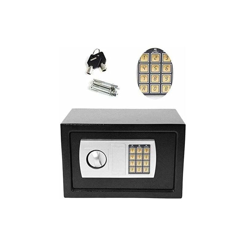 Mittel Safe Tresore Feuerfest Elektronisch Geldtresor 8.5L mit digitaler Tastatur 2 Tasten 200x310x200MM Wandtresor Zahlenschloss Safe für zu Hause