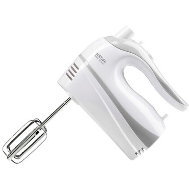 Haeger - Mixer max Mixer 500w - 5 Geschwindigkeiten + Turbo - 2 Rührbesen - 2 Rührklingen - 2 Teigbesen - 2 Rührstäbe
