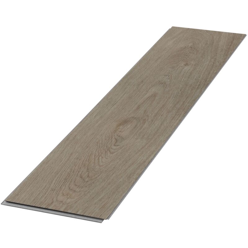 Deluxe pvc Bodenbelag, Click Vinyl-Dielen Vinylboden, 61cmx12,8cmx4,2mm, Dicke 4,2mm, 6,24m²/80 Dielen, Fischgrät Eiche dunkel, Braun, Holzoptik,
