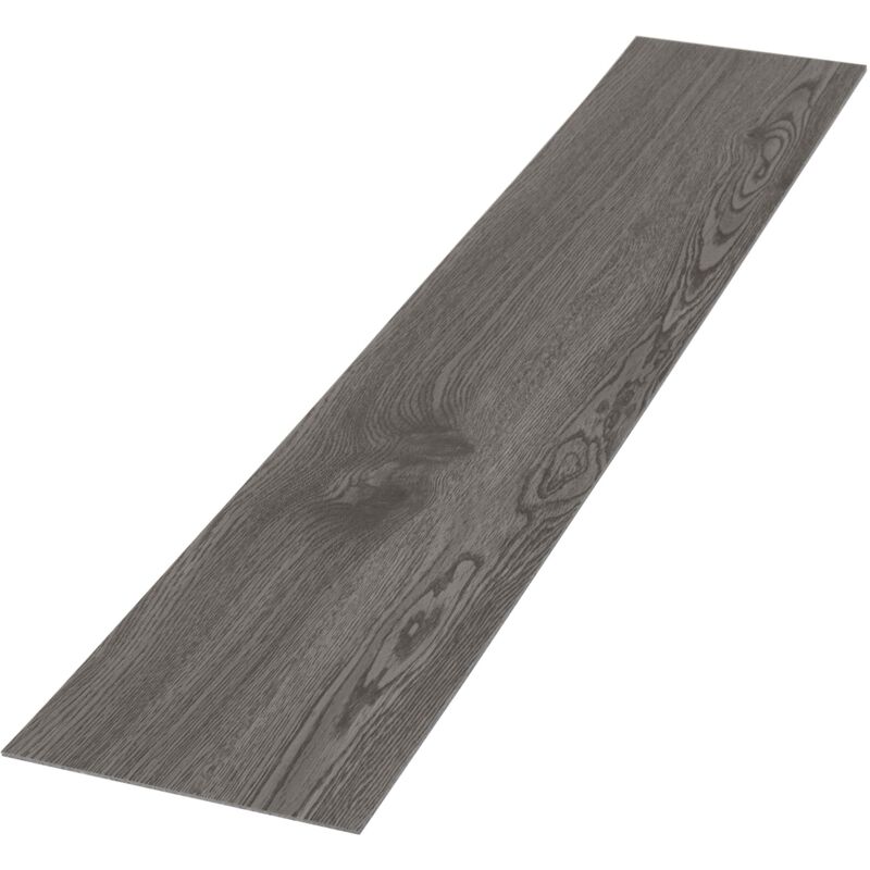 Deluxe pvc Bodenbelag, Selbstklebende Vinyl-Dielen, Vinylboden, 91,5 cm x 15,3 cm x 2 mm, Dicke 2 mm, 6,69m²/48 Dielen, Eiche, Grau, Holzoptik,