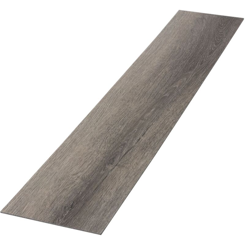 Deluxe pvc Bodenbelag, Selbstklebende Vinyl-Dielen, Vinylboden, 91,5 cm x 15,3 cm x 2 mm, Dicke 2 mm, 6,69m²/48 Dielen, Kiefer, Grau, Holzoptik,