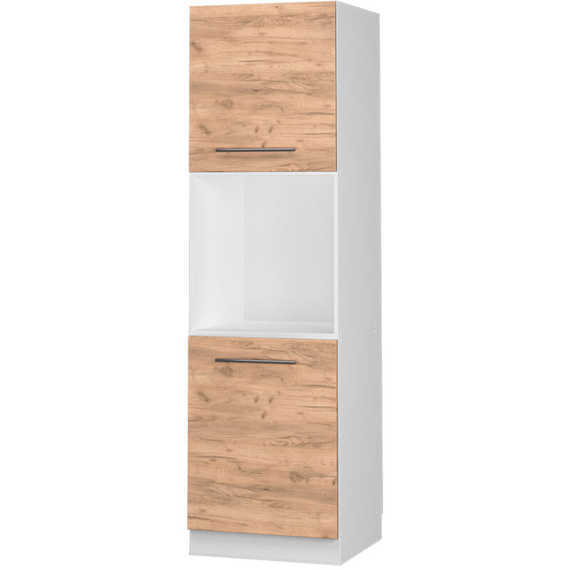 Vicco - Herdumbauschrank Fame-Line, Goldkraft Eiche, 60 cm mit offenem Regal