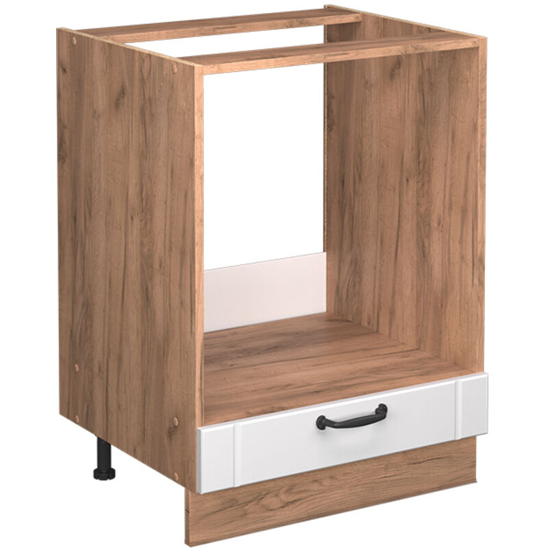 Herdumbauschrank Fame-Line, Weiß Landhaus, 60 cm ohne Arbeitsplatte, Vicco