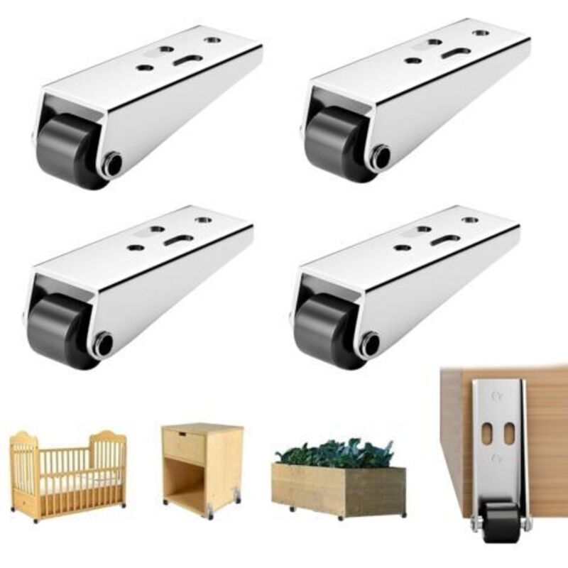 Möbelrollen, 4 Universalrollen, Feststellrollen für bewegliche Möbel, Lenkrollen mit Schrauben für Küchenutensilien, Möbel, Aufbewahrungsboxen