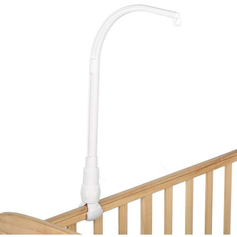 Mobile-Halterung für Babybett, Hängearm, Universalbefestigung für Spielzeug (ohne Kuscheltiere oder Glöckchen), Weiß
