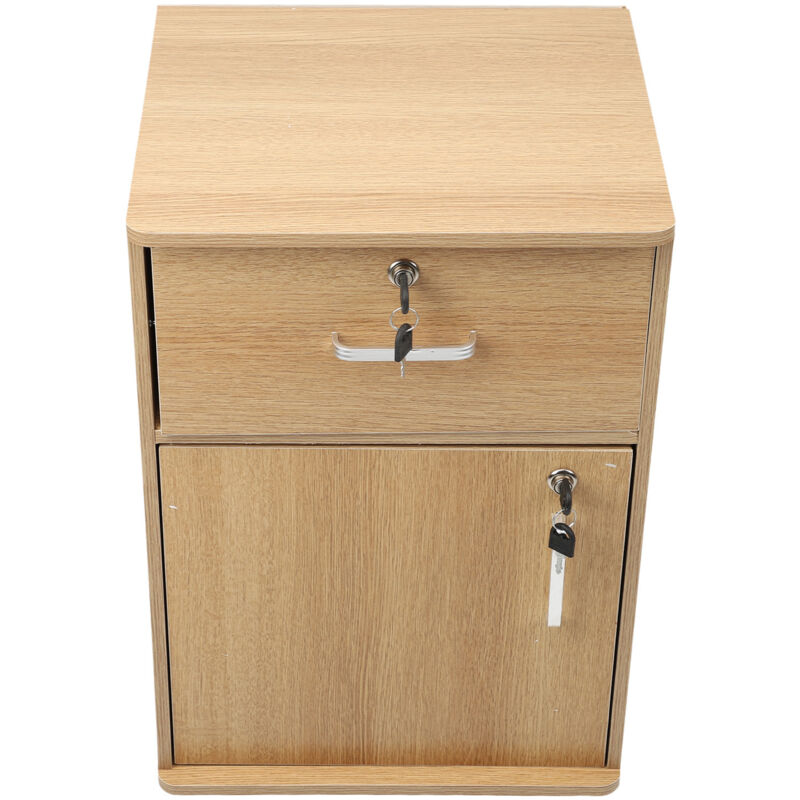 Classeur mobile verrouillable à 2 tiroirs avec serrure, classeur métallique sous le bureau pour dossiers A4, classeur mobile à roulettes pour bureau