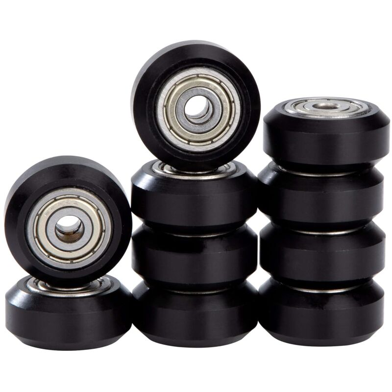 Modelle 3D-Drucker-Riemenscheibe, Kunststoff-Riemenscheiben mit 625zz-Lager, 5-mm-Loch, kompatibel mit Ender 3, Ender 5 CR-10 CR-10S, Schwarz, 10