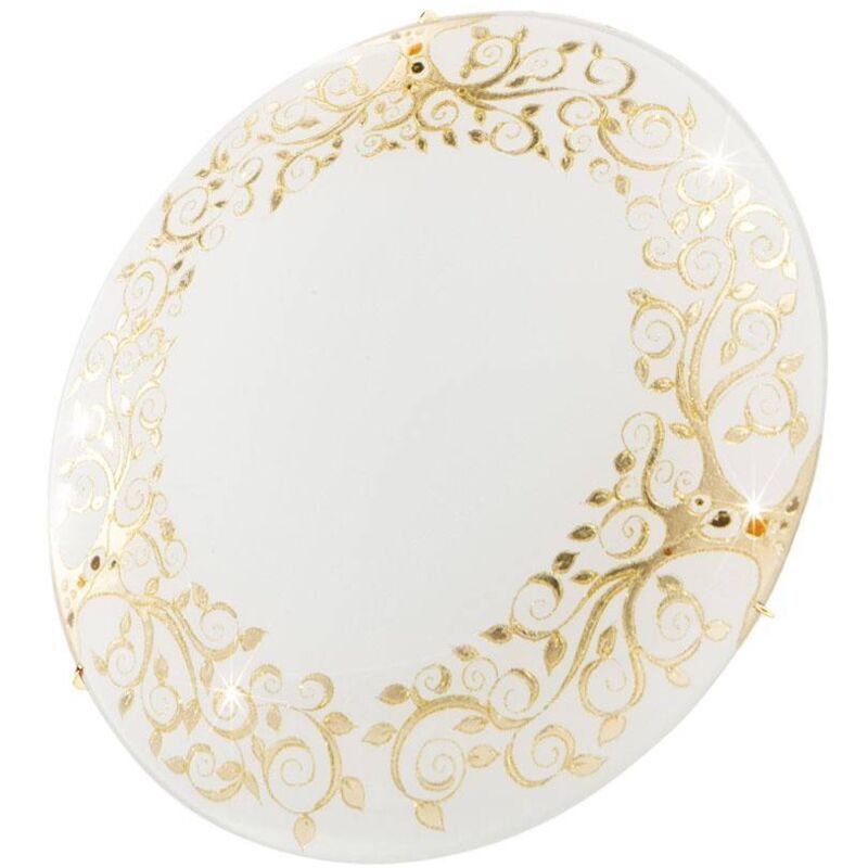 Kolarz - serena Glas dekorative Unterputz-Deckenleuchte 2 Licht 24 Karat Gold