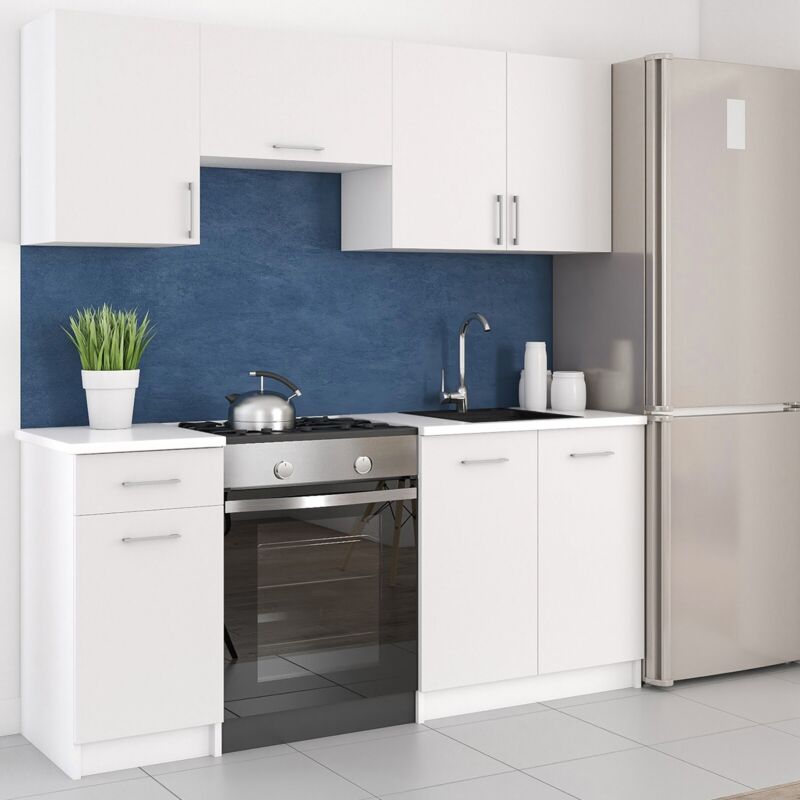 Moderne Küchenzeile LECO 180 cm in weiß matt – funktionales Design für jede Küche