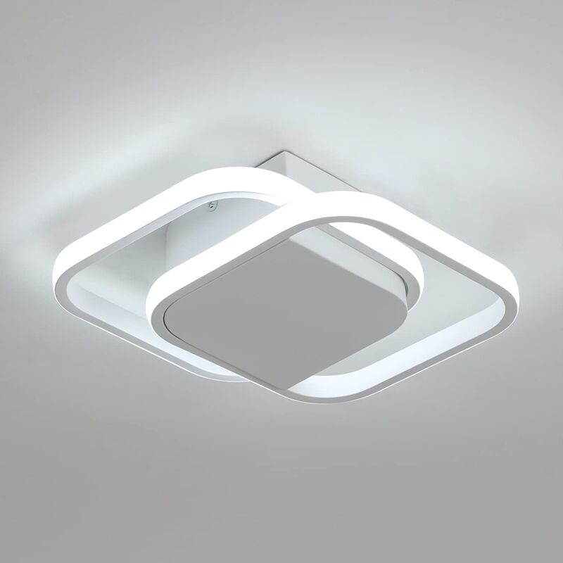 Goeco - Moderne LED-Deckenleuchte quadratische LED-Deckenleuchte 24 w 2200 lm 6000 k kaltweiß Deckenleuchte für Schlafzimmer Wohnzimmer Küche Flur