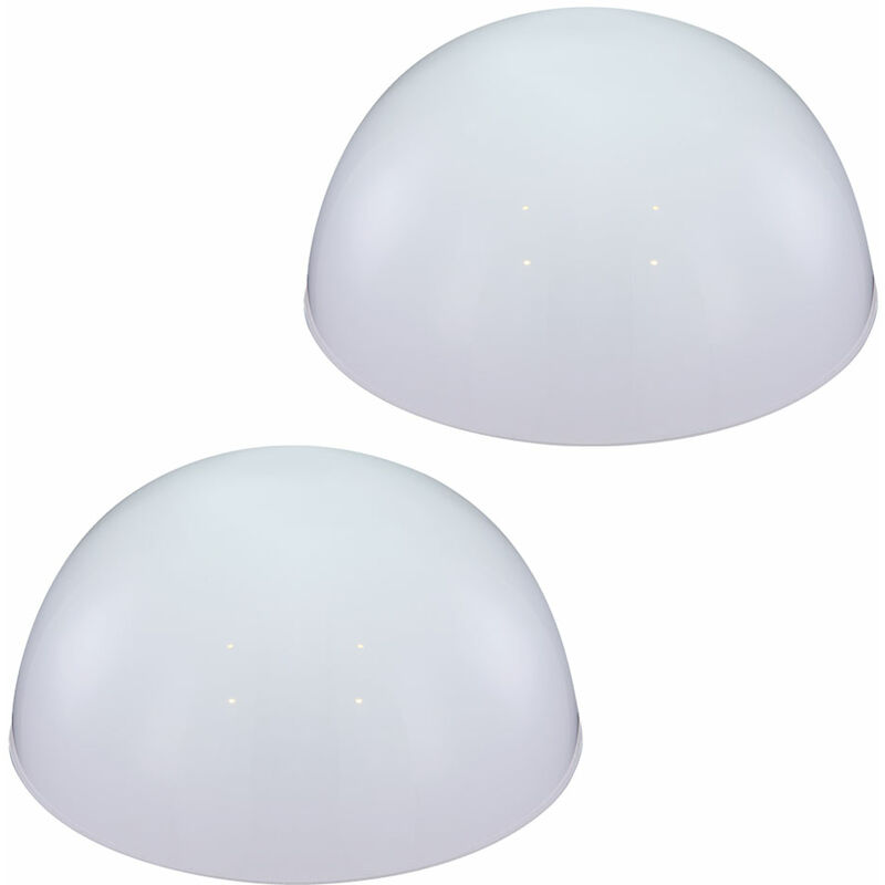 Solarleuchte Halbkugel Kugelleuchte Solar Außen Gartendeko Halbkugel, weiß, led Leuchtmittel, d 20 cm, 2er Set