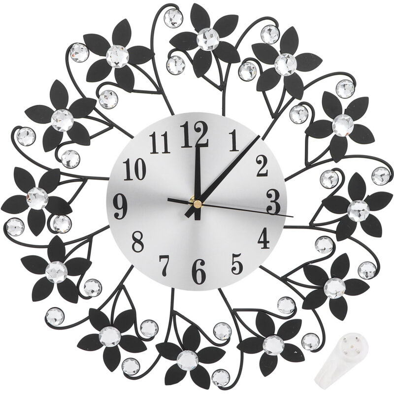 Eosnow Strass -Mode -Wanduhr, einfach zu installierende Wanduhr, montiert für Home Office