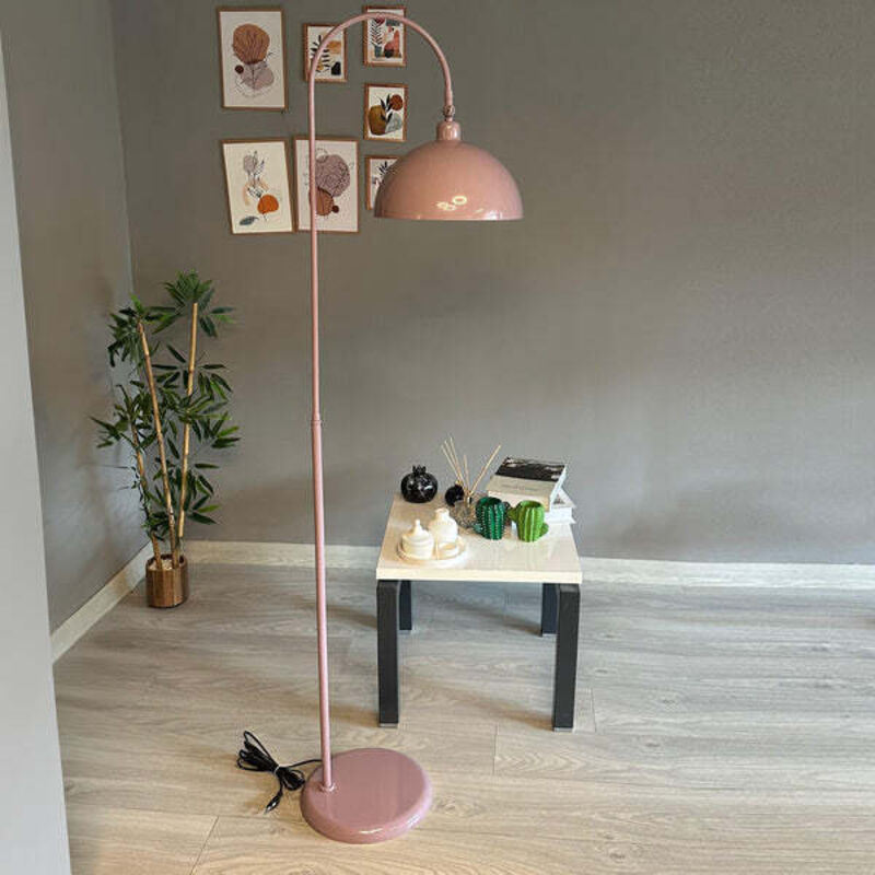 Moderne Stehlampe aus Lila Metall mit Beweglichem Kopfteil, E27-Sockel, Moderne Stehlampe für Wohnzimmer oder Schlafzimmer