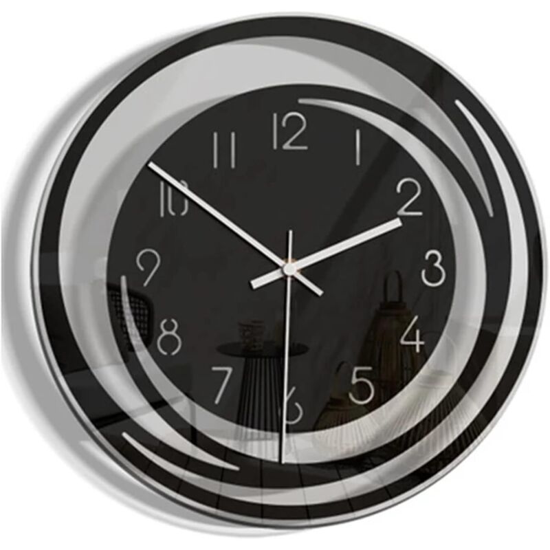 Moderne Wanduhr, Wanduhren fürs Wohnzimmer, 28 cm großes Zifferblatt, kein Ticken, geräuschlos für die Schule, Wanduhr für Zuhause, Wanddekoration