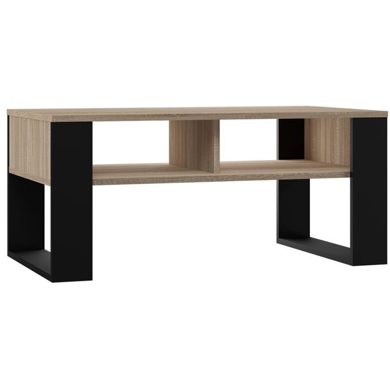 Couchtisch Regale Couchtisch Modern 2P Sonoma Schwarz