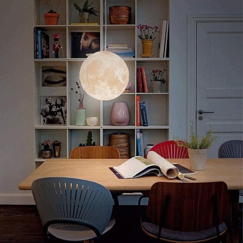 Moderner Kronleuchter in Mondform, kreativer Kronleuchter in Planetenform, geeignet für Restaurant, Bar, Zuhause, Kinderzimmer, Kronleuchter mit