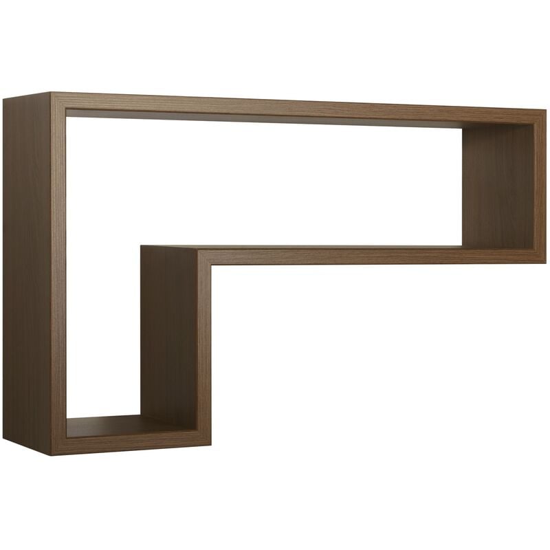 Sanitec - Dekorativer wandregal mod. Lettera farbe eiche tabak