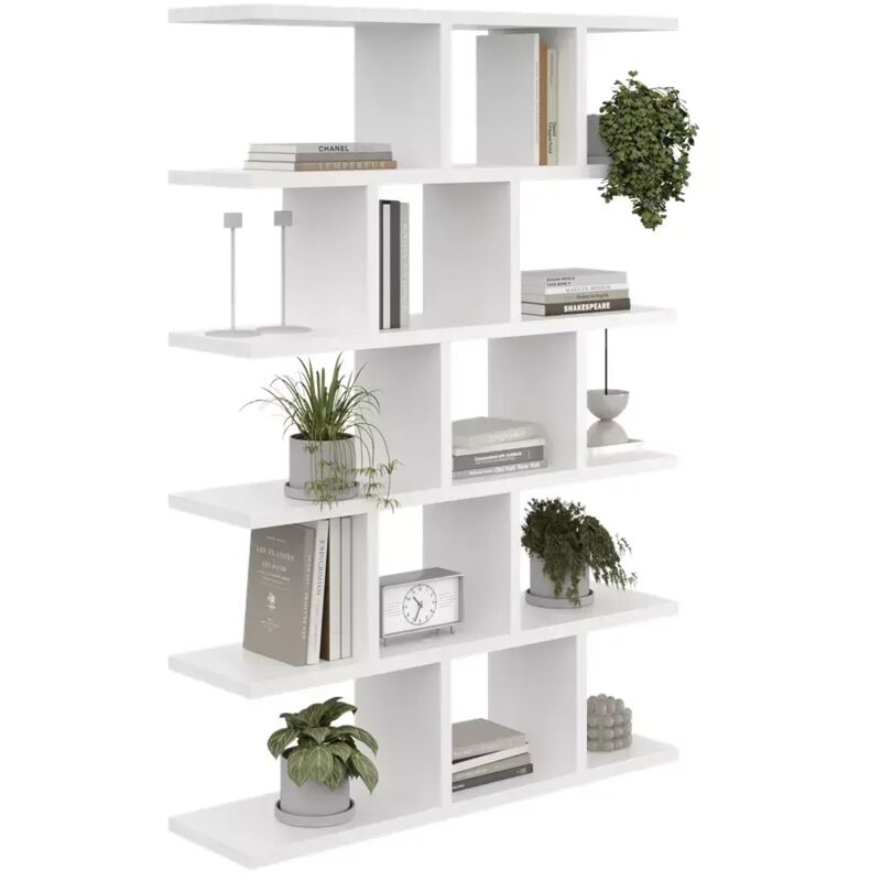 Modernes offenes Bücherregal mit Wandregalen, Bücherregal Nr. 2, Wenge