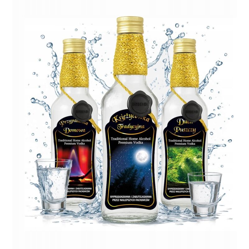 Monopol-Flasche 500 ml, Scorched Spirit Moonlight-Flaschen, dekorierte Flaschen 0,5 l