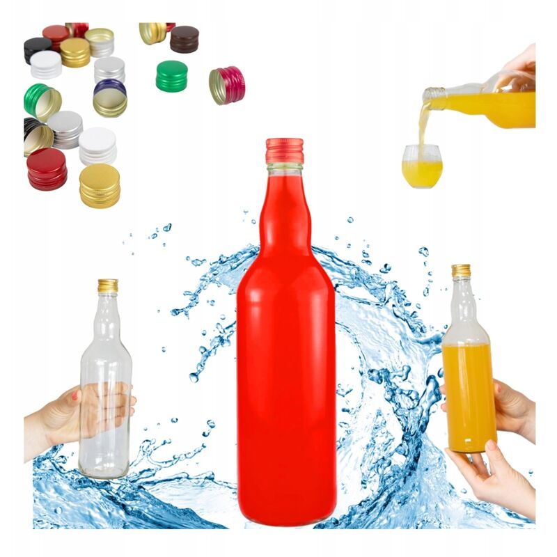 Monopol-Flasche 700 ml, Monopol-Flaschen 0,7 l für alkoholische Getränke, Liköre, Schwarzgebrannter und Saft