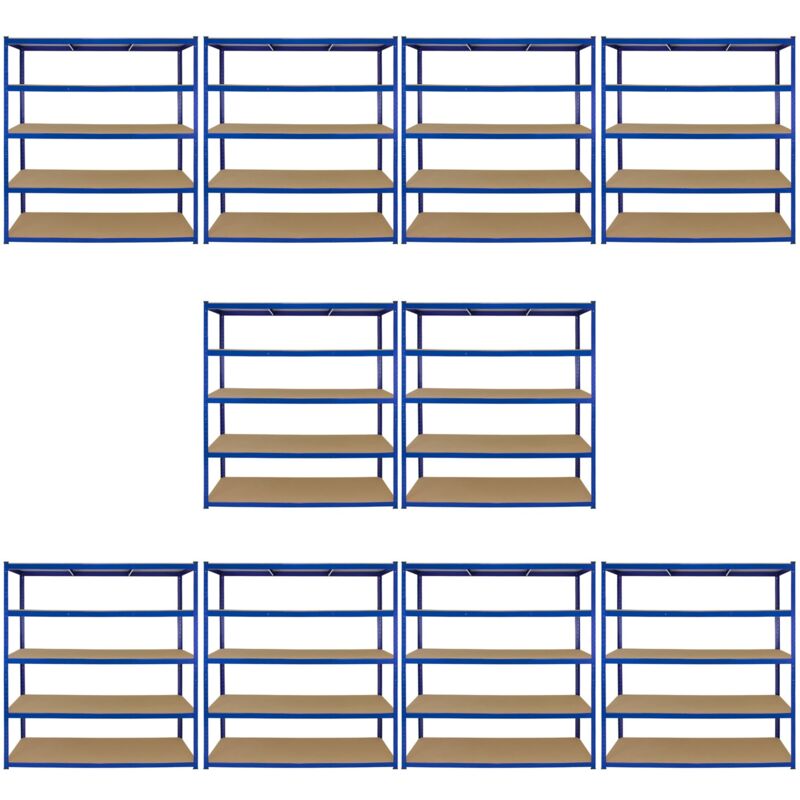 10x T-Rax Schwerlastregal Lagerregal Garagenregal Stahlregal Industrieregal Blau