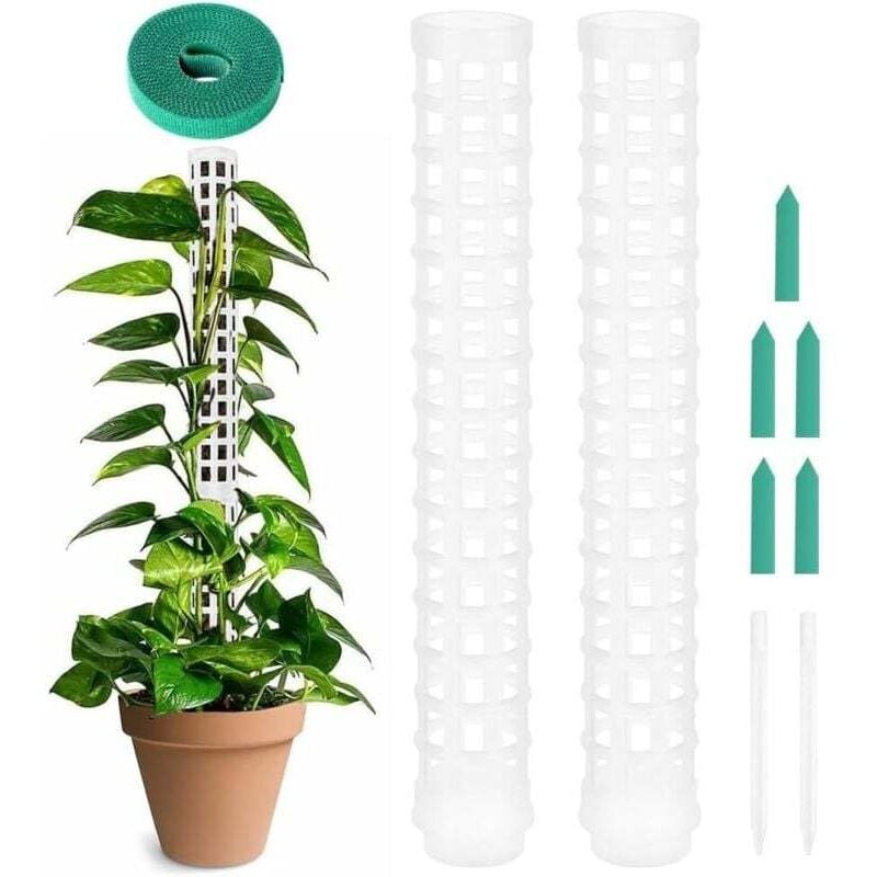 Monstera-Pflanzenstütze, 2 Stück, Topf-Kletterpfahl, Kletterpflanzenstütze, Pflanzenstützen für Kletterpflanzen, Topf-Kletterpflanzenstütze