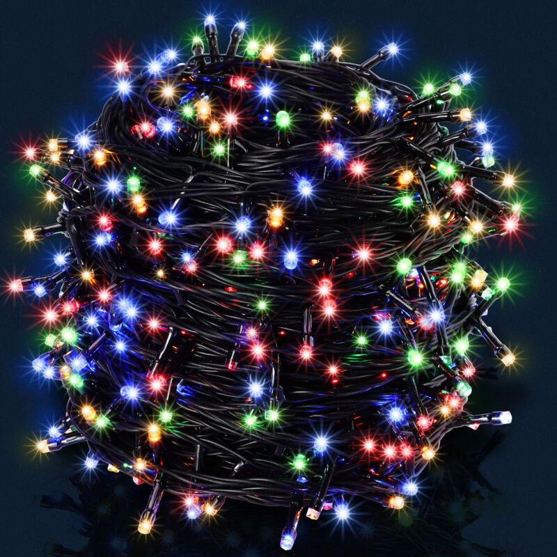 Lichterkette 200/400/600 led IP44 Innen Außen Kabel Weihnachtsdeko Leuchtkette Lichtervorhang Weihnachtsbeleuchtung Warmweiß Kaltweiß Bunt 40m bunt