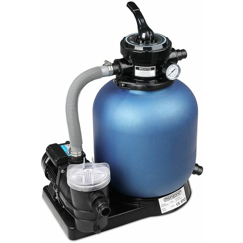 Sandfilteranlage mit Vorfilter xxl Tank 11 m³ Filteranlage Pool Sandfilter - Monzana