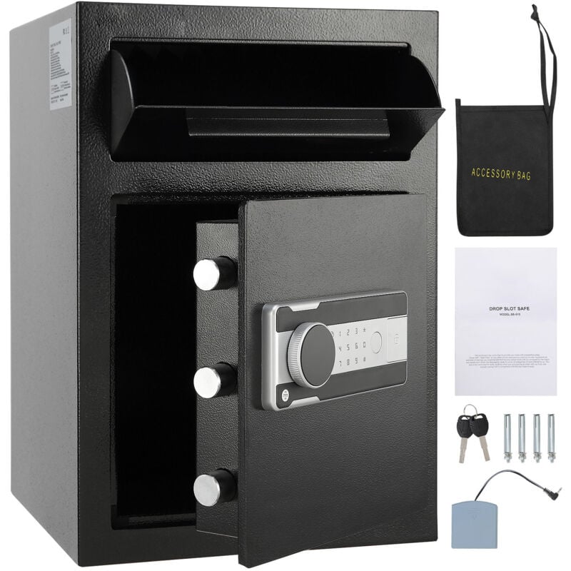 Mophorn 2.5 Cub Depository Safe, Einwurf-Safe mit elektronischem Codeschloss und 2 Schlüsseln, 20,27'' x 13,97'' x 13,97'', für Bargeld und Post,