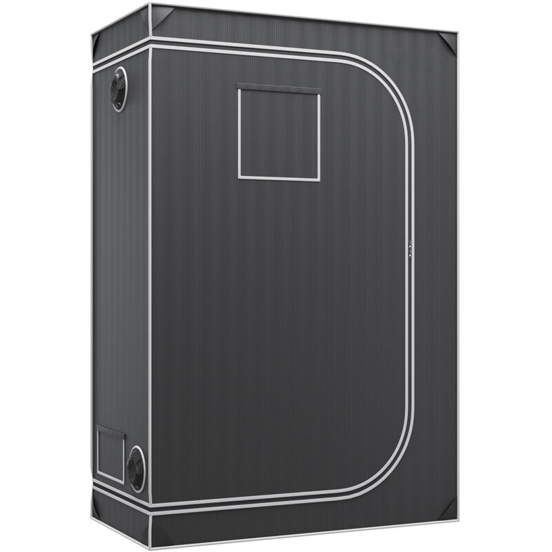 2x4 Growzelt, 48 x 24 x 72, hochreflektierendes 2000D Mylar Hydrokultur-Zuchtzelt mit Sichtfenster, Werkzeugtasche und Bodenwanne für den