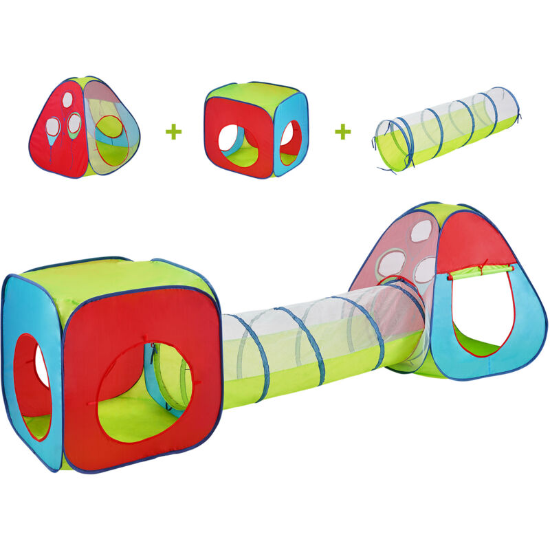 Mophorn - 3-in-1-Spielzelt für Kindermit Tunnel für Jungen,Mädchen,Babys und Kleinkinder,Pop-Up-Spielhaus für drinnen und draußenmit