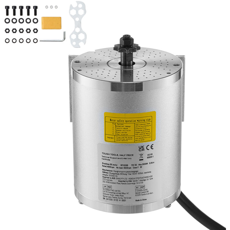 Mophorn - 3000 w elektrischer bürstenloser Gleichstrommotor, 72 v, 4900 U/min für Go-Kart, Dirtbike, E-Bike, Motorrad, Roller, Heimwerker
