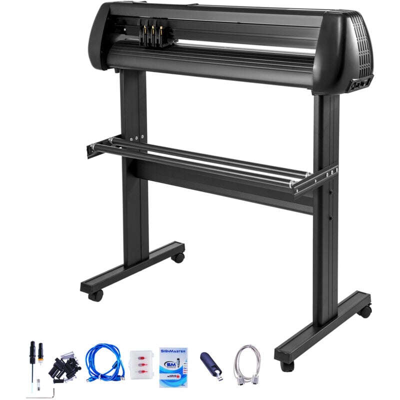 34' Vinylschneider/Plotter, Schilderschneidemaschine, 3 Klingen, LCD-Bildschirm, Software enthalten, zur Schilderherstellung - Mophorn