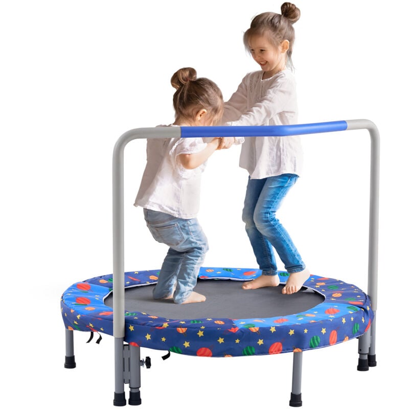 Mophorn - 36' Kindertrampolin, 3 Fuß Indoor-Outdoor-Trampolin, faltbares Mini-Trampolin mit Griff, Rebounder-Trampolin für Kleinkinder, ein tolles