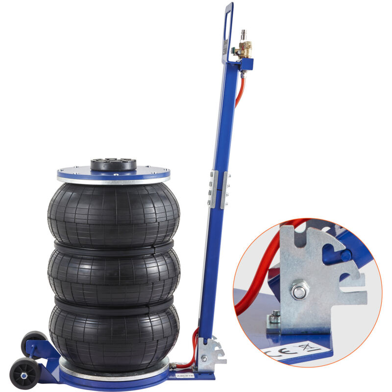 Mophorn - 5 Ton/11000 lbs Triple Bag Air Jack, pneumatische Airbag Jack 18,5 Zoll Lift, schnelles Heben mit verstellbarem Griff für Auto Garage
