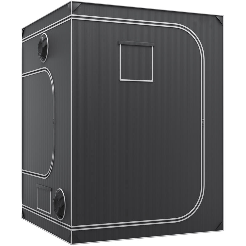 5x5 Growzelt, 60'' x 60'' x 80'', hochreflektierendes 2000D Mylar-Hydrokulturzelt mit Beobachtungsfenster, Werkzeugtasche und Bodenwanne für das