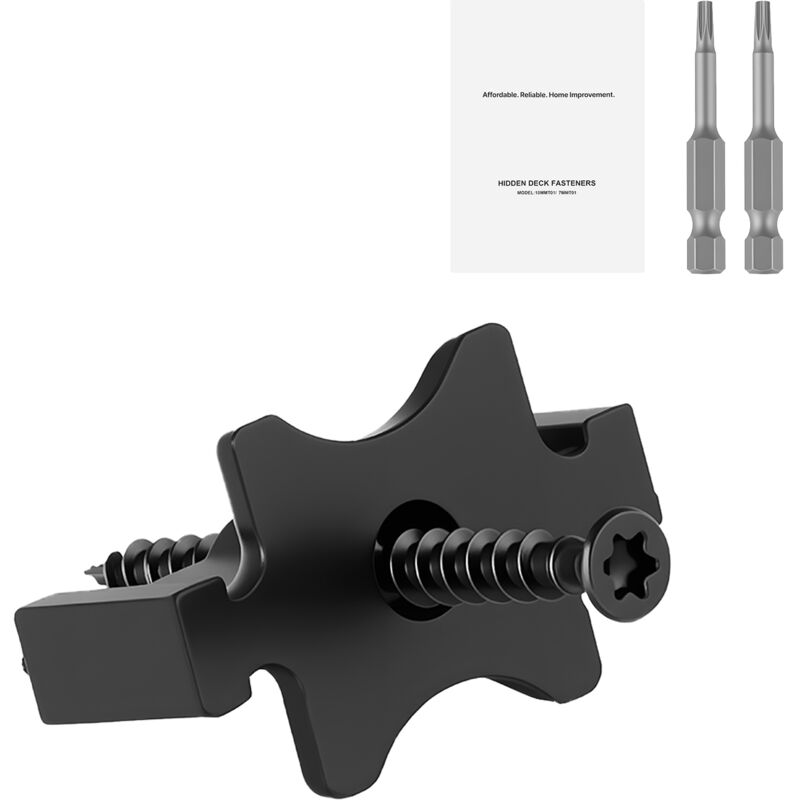 Mophorn 900x verdeckte Befestigungen, Abstandshalter für Terrassendielen, universelle T-Clips aus Verbundmaterial & Kunststoffbefestigungen mit