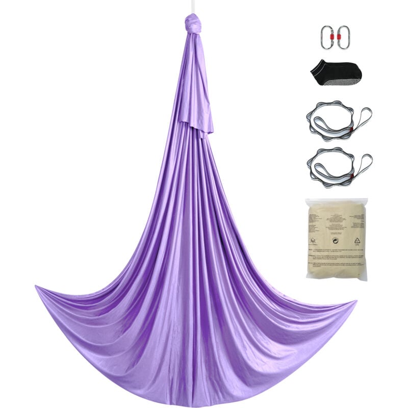 Aerial Yoga Hammock & Swing, 4.4 Yards Nylon Yoga Starter Kit mit Full Rigging Hardware und Easy Set-up Guide, Antigravity Flying für alle Ebenen